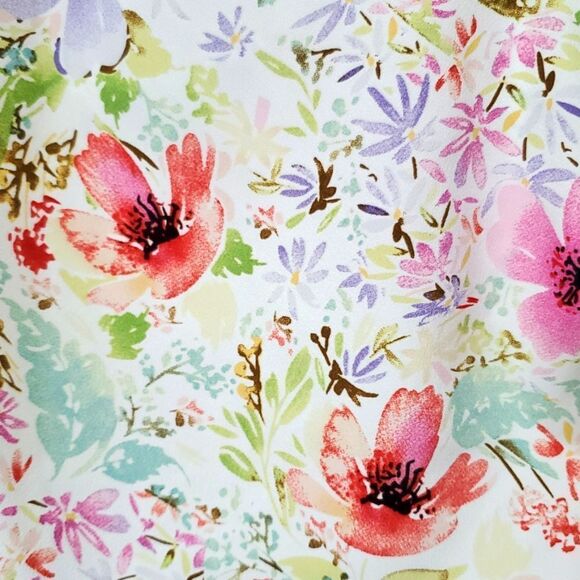 Rachel Zoe Womans Floral Wrap Blouse Side Tie Pink Red Green Blue Size Small NWO - Picture 3 of 7